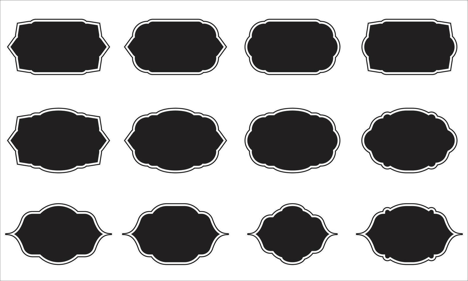 Collection of Ornamental Badge Shapes vector