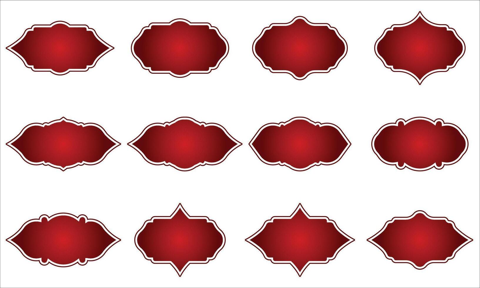 Frames and Labels Set vector