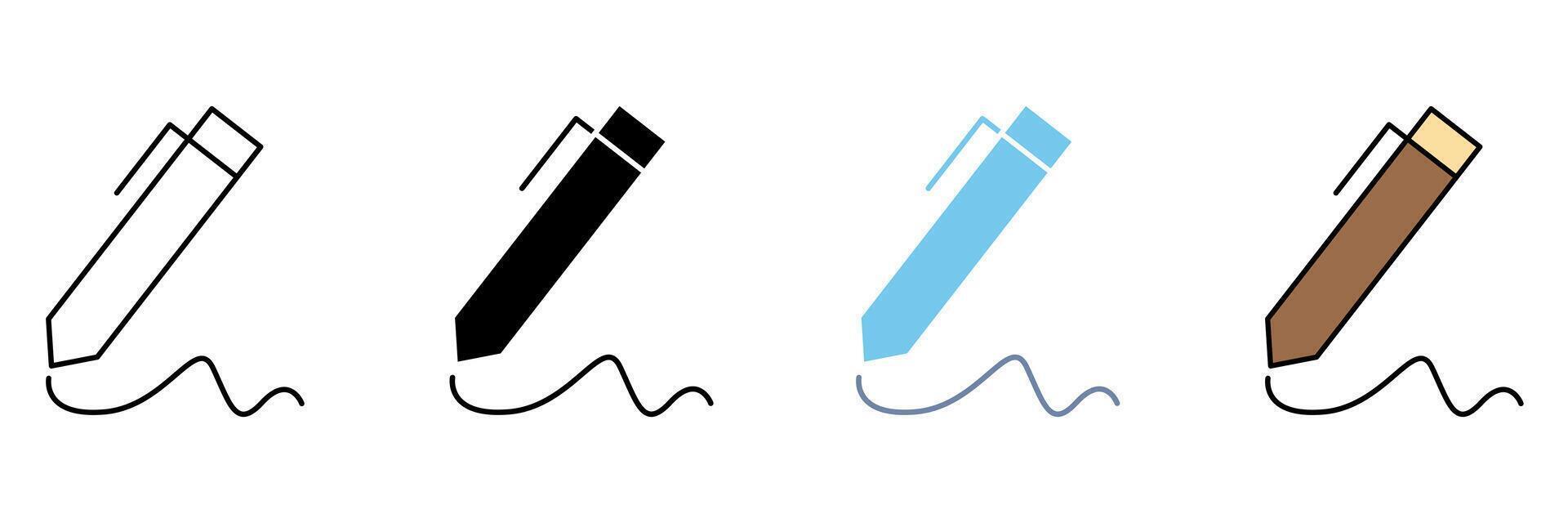 SIGNATURE concept line icon. Simple element illustration. vector