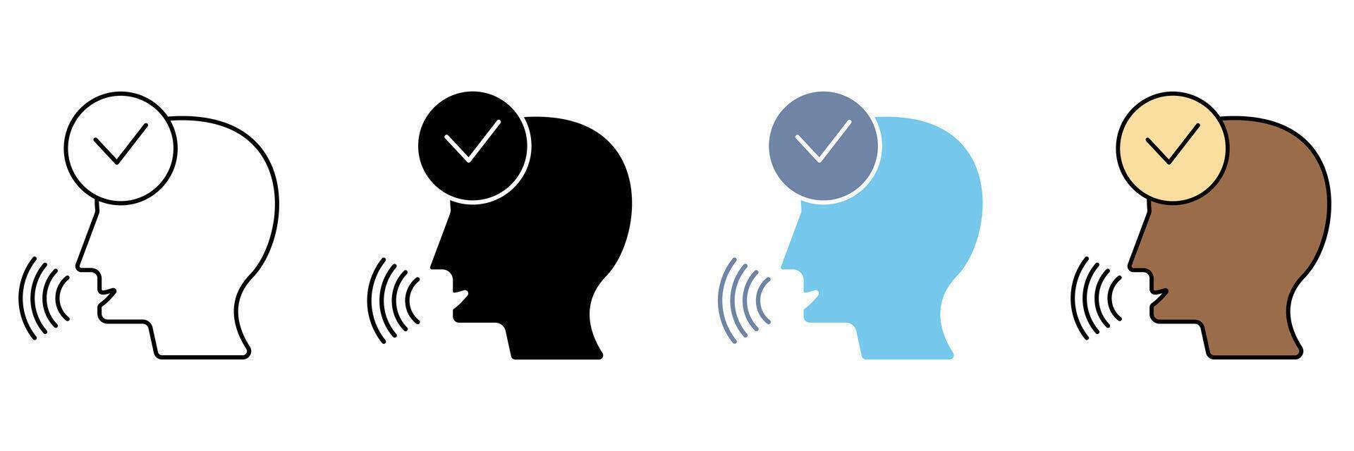 VOICE RECOGNITION concept line icon. Simple element illustration. vector