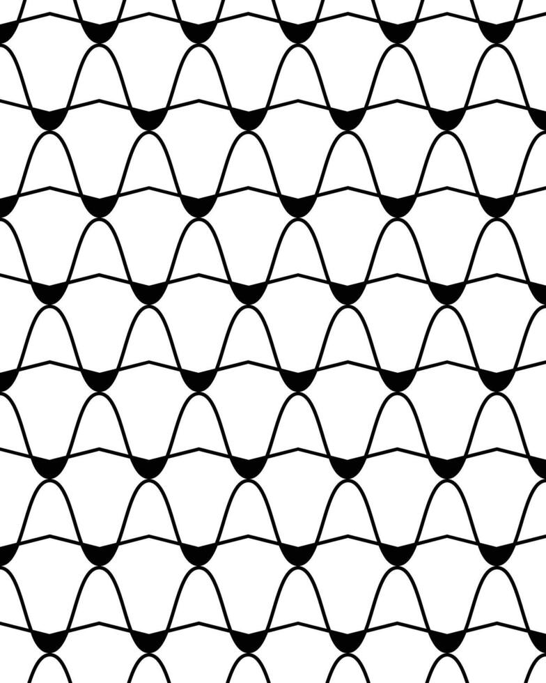 Abstract black background curved line pattern design. vector