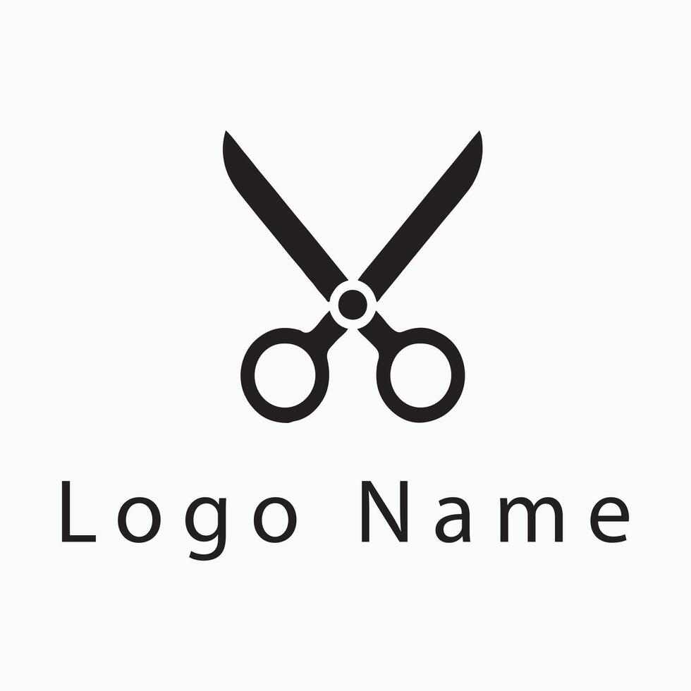 Simple Black Scissors Icon for Branding and Design vector