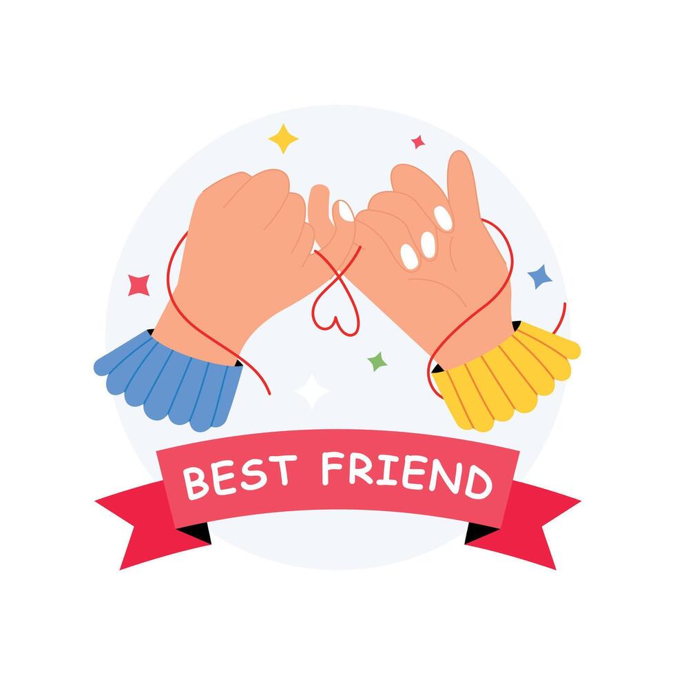 Hands sealing a pinky promise vector