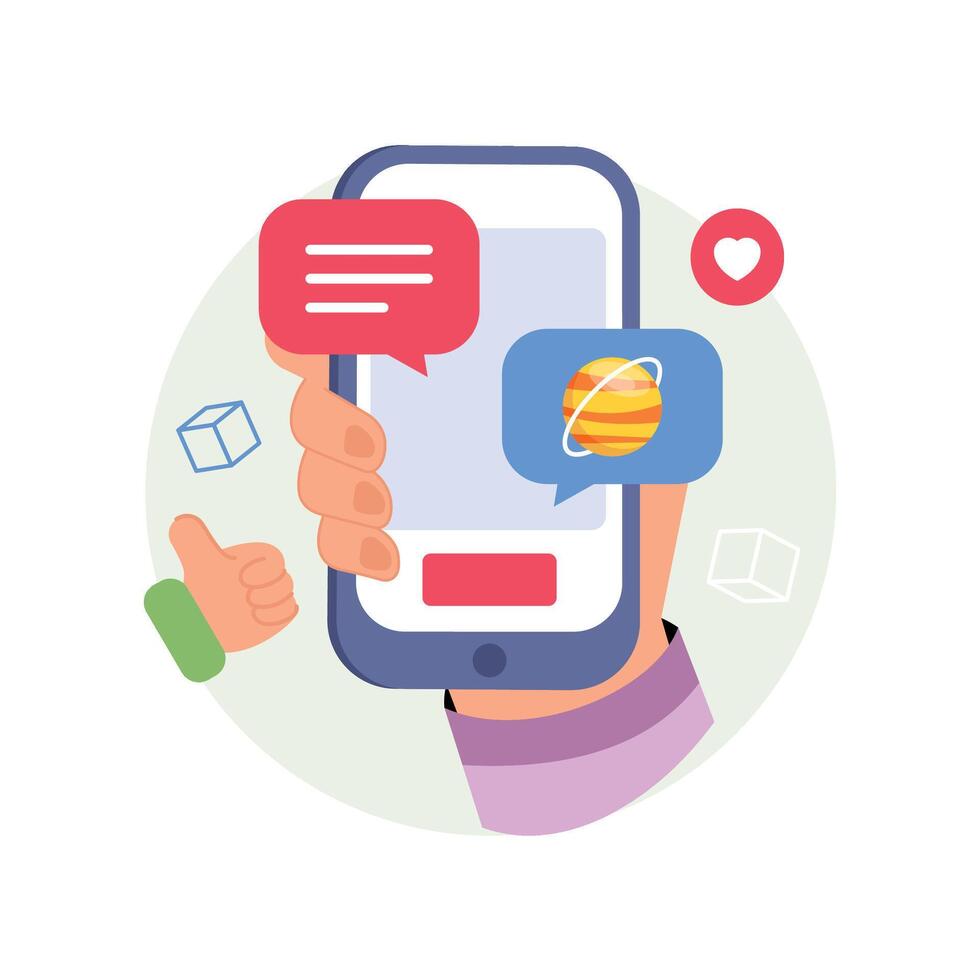 Metaverse Chatting Concept Style illustrations. EPS 10 File vector