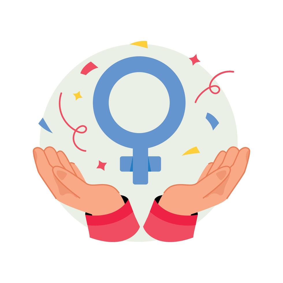 Feminism Concept Style illustrations. EPS 10 File vector
