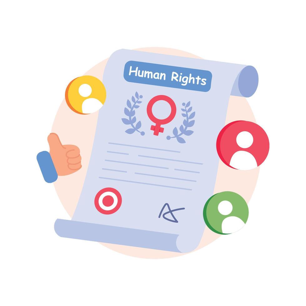 Human Rights Concept Style illustrations. EPS 10 File vector