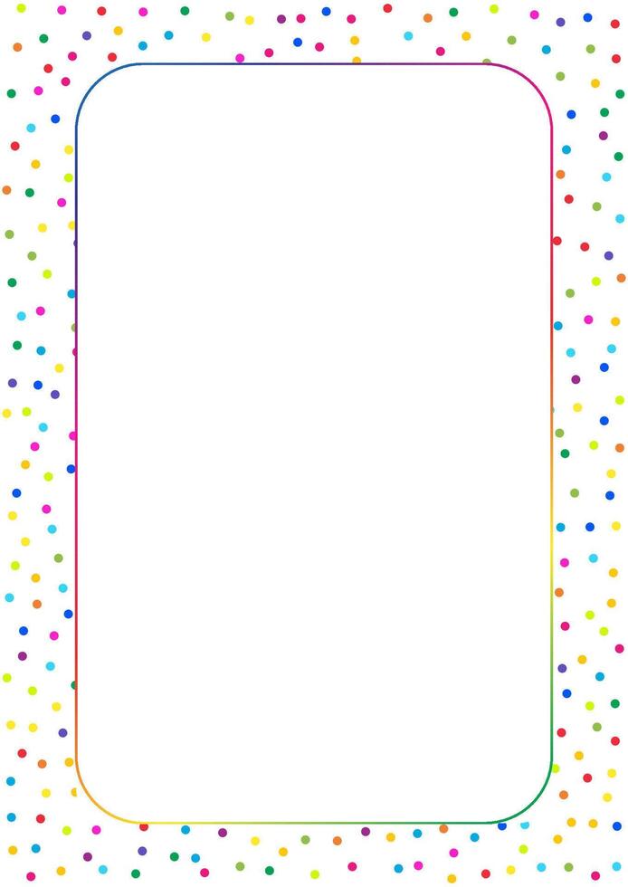 Colorful polka dot border design vector