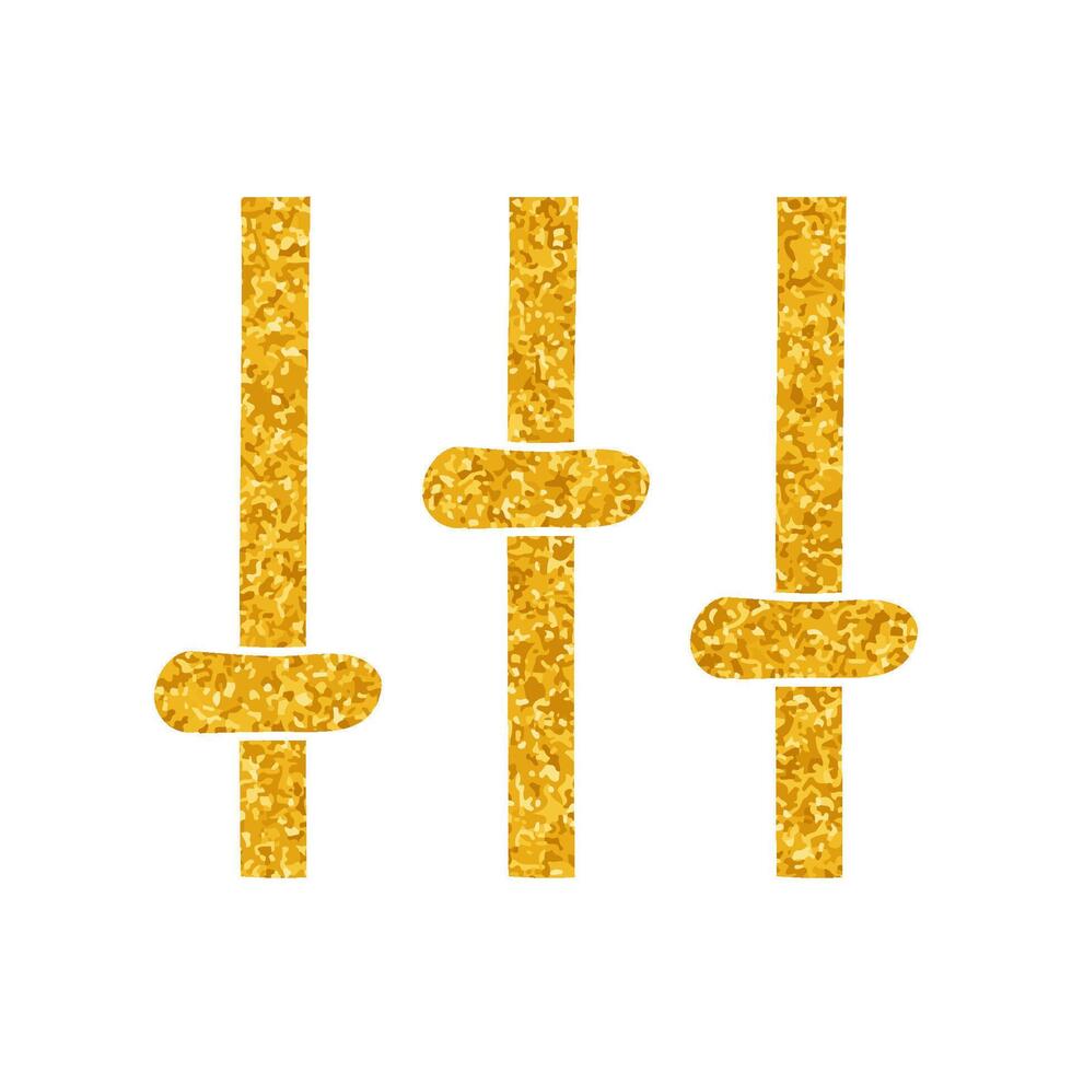 gold colored setting drawing in gold color style vector