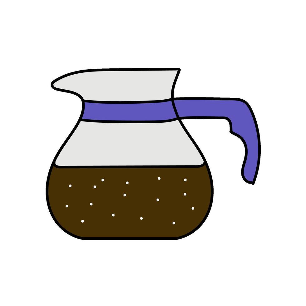 drinking serving jug hand drawn illustration vector