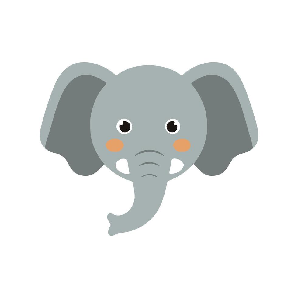 Kawaii Style Elephant trunk Character for Kids Design vector