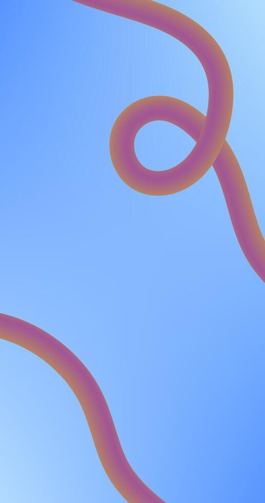 Blue abstract background with Orange Purple Gradient curved Fluid lines vector