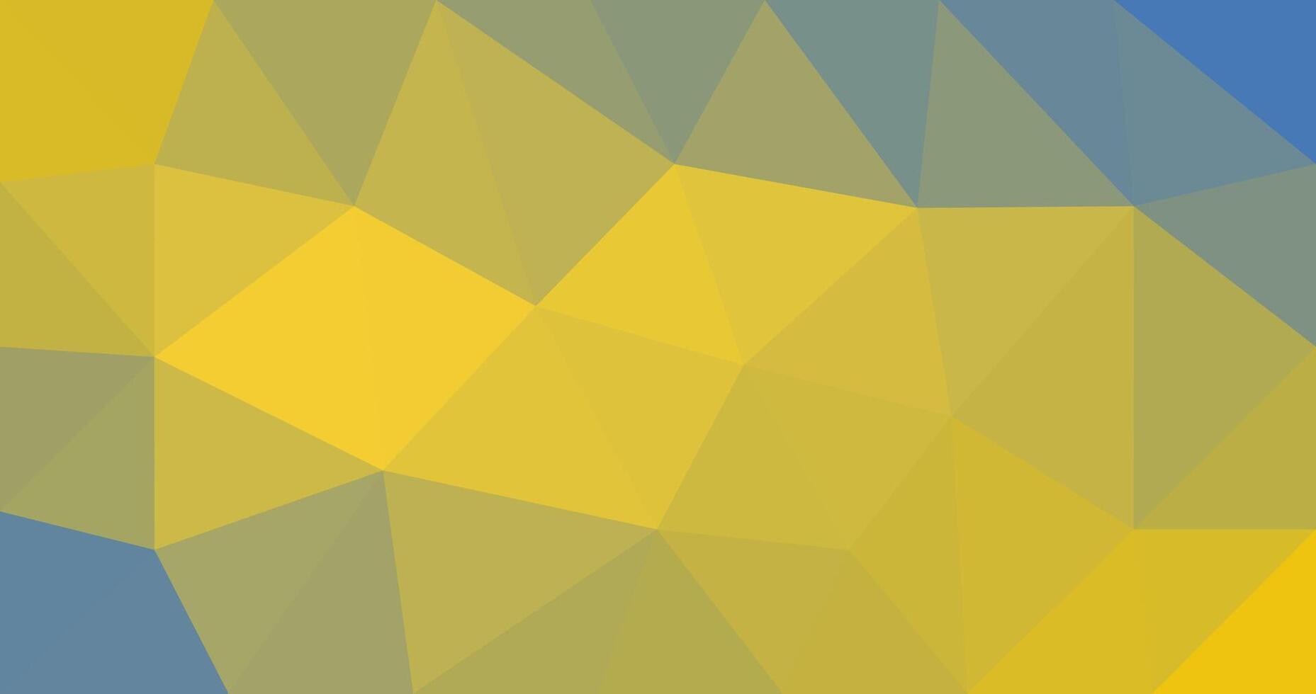 Triangular Stylize of yellow and blue abstract modern Low Polygon background vector