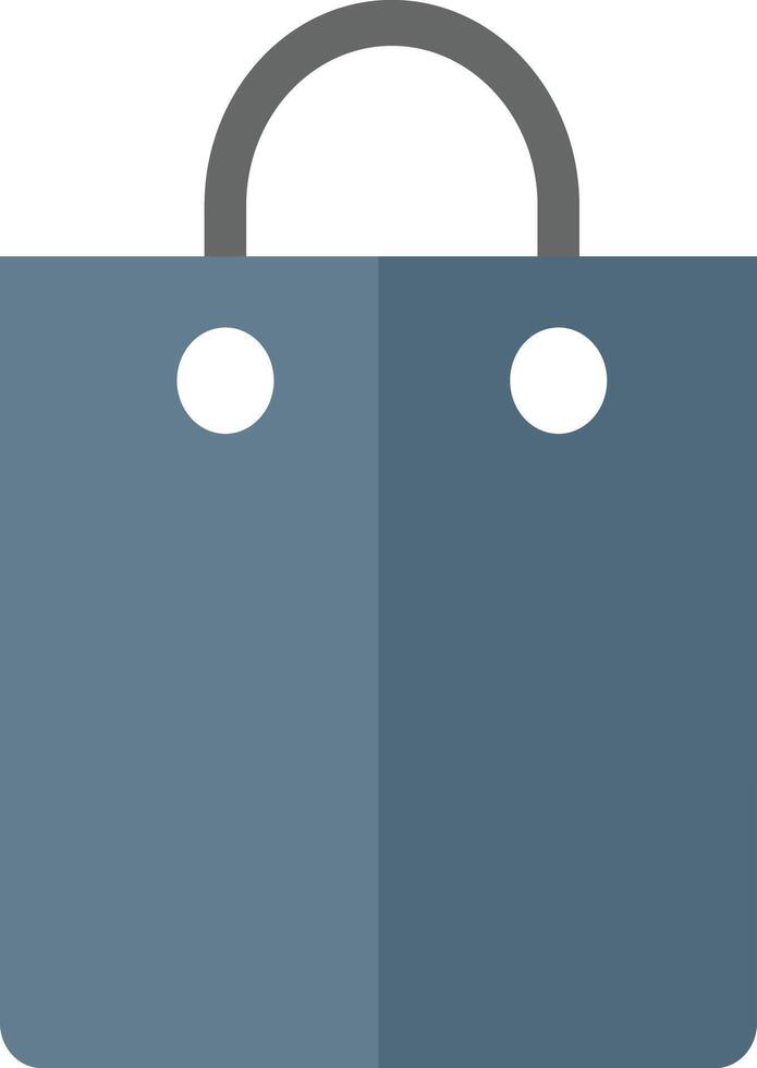 e-commerce Minimalist shopping bag icon in bright orange with gray handles and white button accents vector