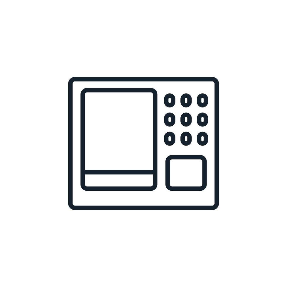intercom Thin line icons vector