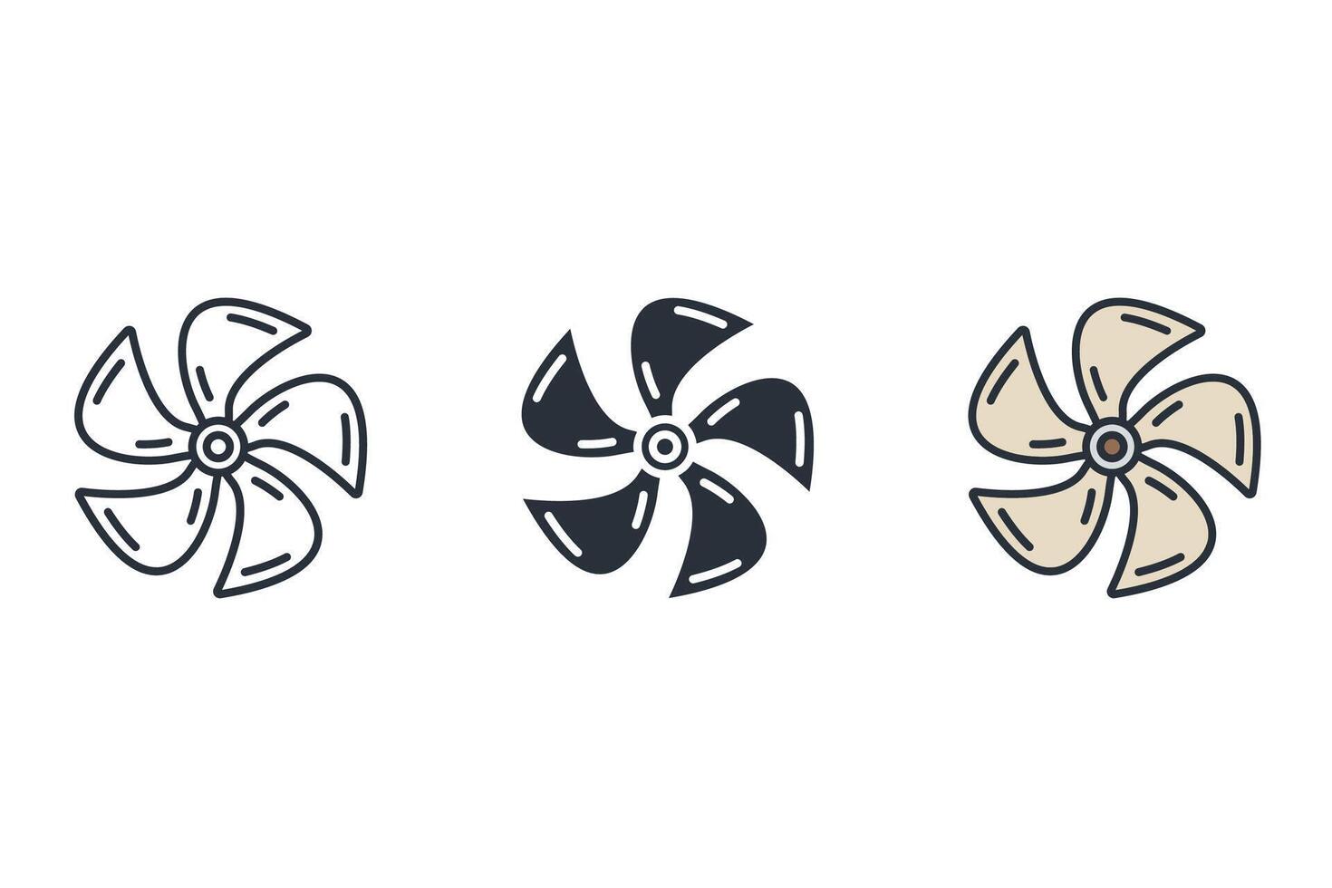 propeller set art icons pack vector