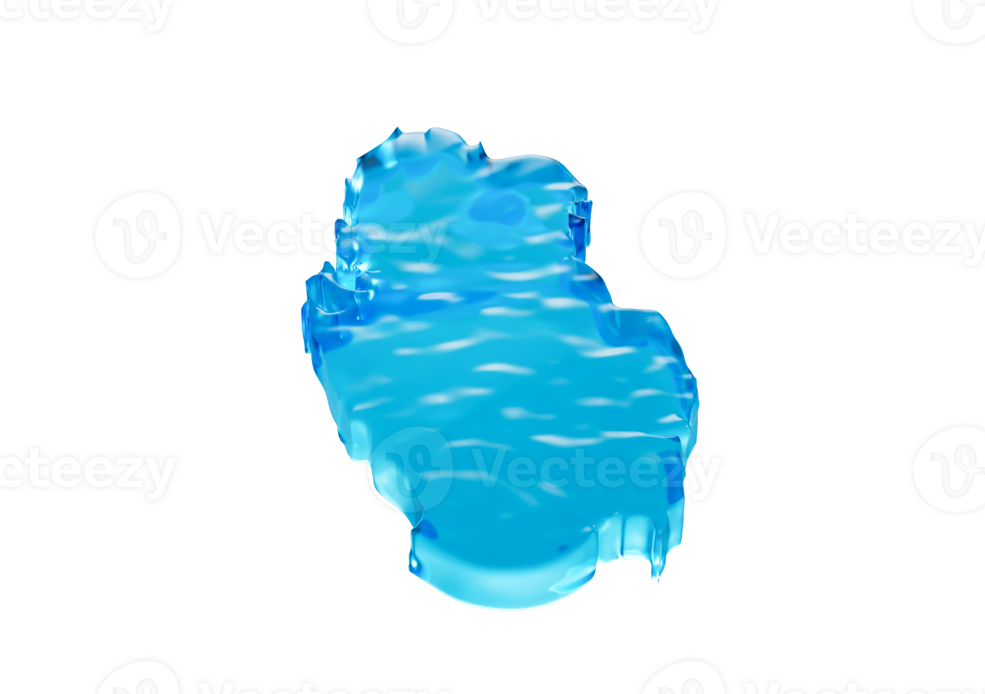 Water Ice Map Of Qatar Global Warming Melting Glacier In Ocean Blue Water 3d Illustration png