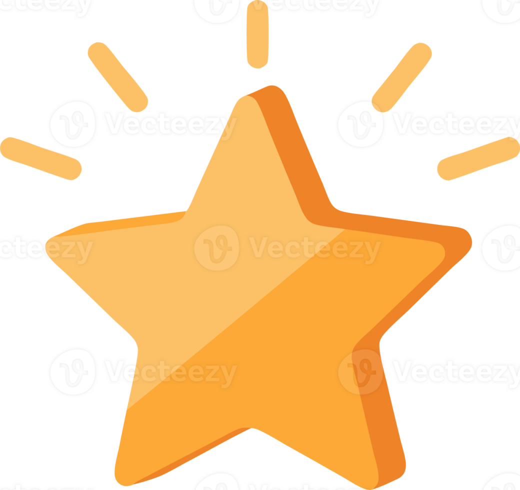 Shining Gold Star Symbol Representing Quality Achievement and Success in Awards and Recognition, Celebrating Exceptional Performance and Accomplishments png
