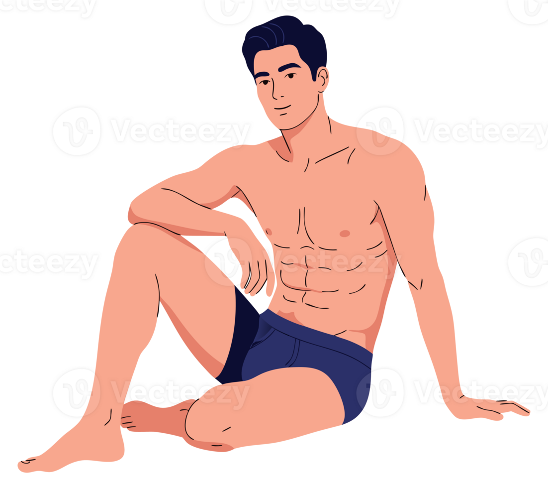 Athletic and Fit Male Model Posing in Casual Attire, Representing a Healthy Lifestyle with a Focus on Fitness and Body Confidence png