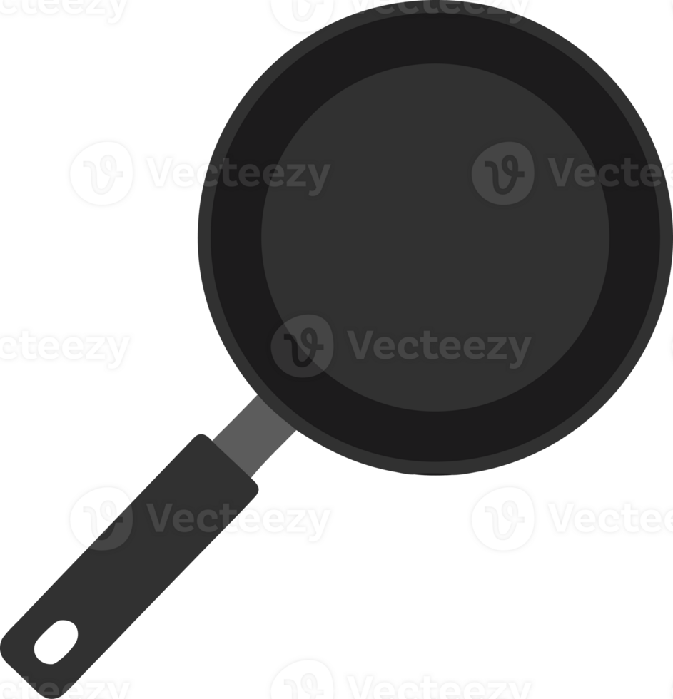 Black Frying Pan Kitchen Utensil for Cooking and Food Preparation in a Modern Kitchen Setting Ideal for Culinary Arts and Cooking Enthusiasts png