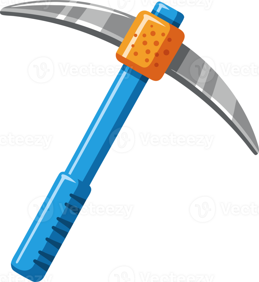 Colorful Pickaxe Tool for Construction and Excavation Adventures in Labor Intensive Jobs and Activities png