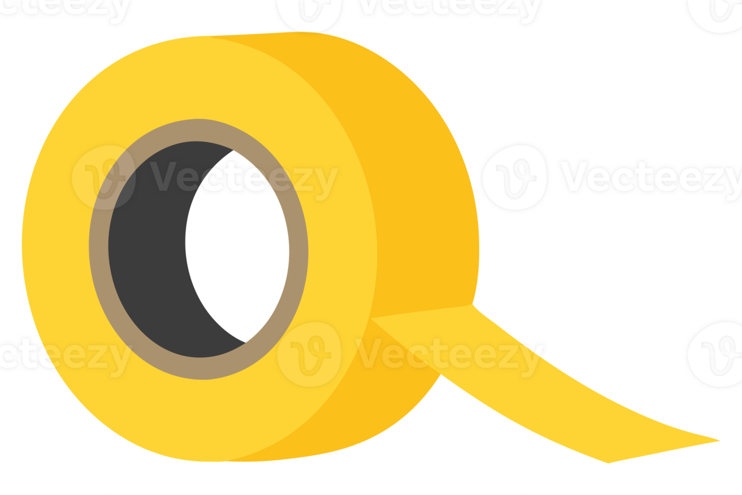 Yellow Adhesive Tape Roll for DIY Projects and Repair Tasks in Construction and Home Improvement Concepts png