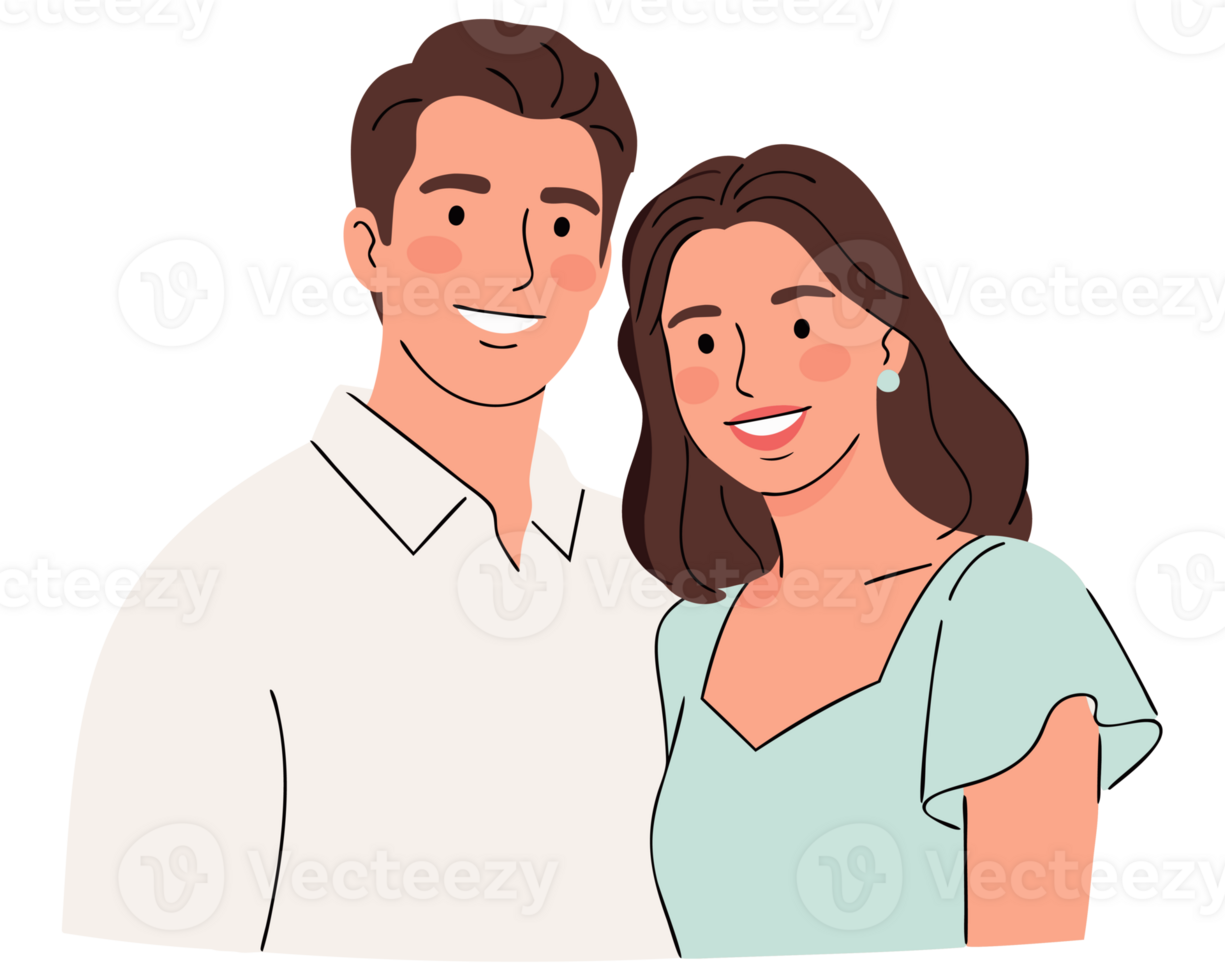 Joyful Young Couple Embracing Love and Happiness, Capturing the Essence of Contentment and Connection in Their Relationship png