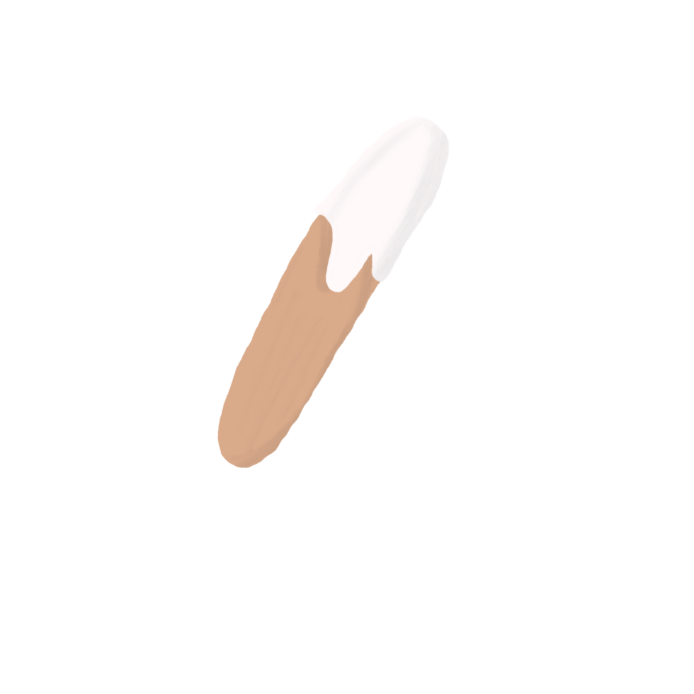 Dipped Biscuit Stick Cute Snack Illustration with White Chocolate png