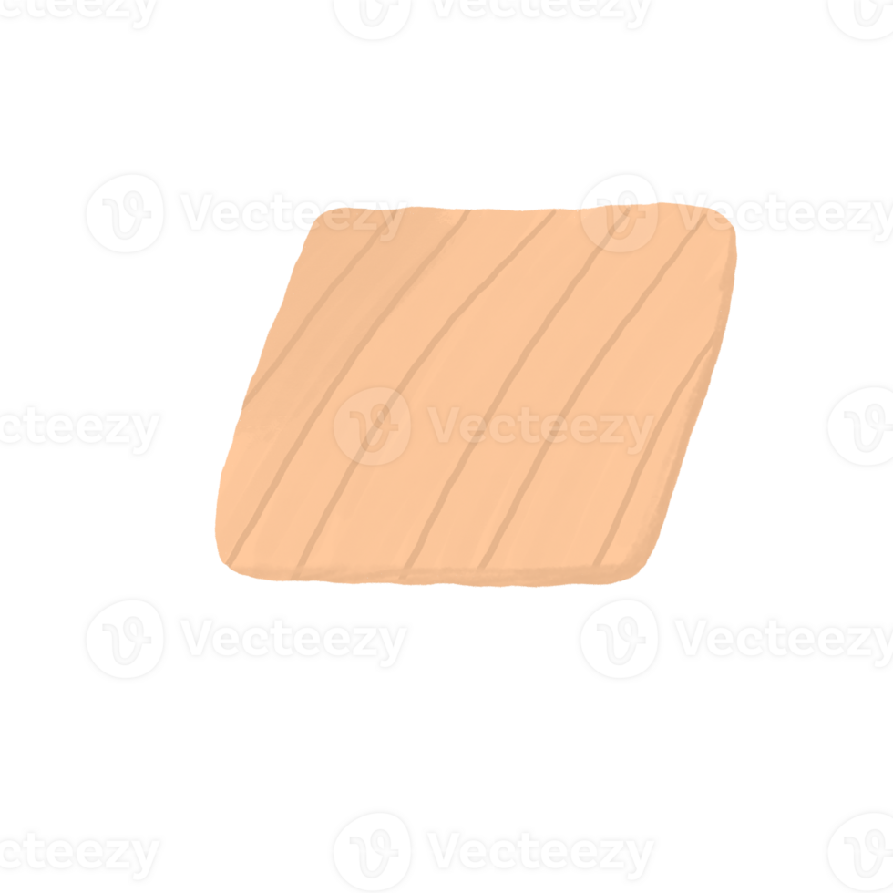Square Cookie Illustration Minimalist Hand Drawn Snack Clipart png
