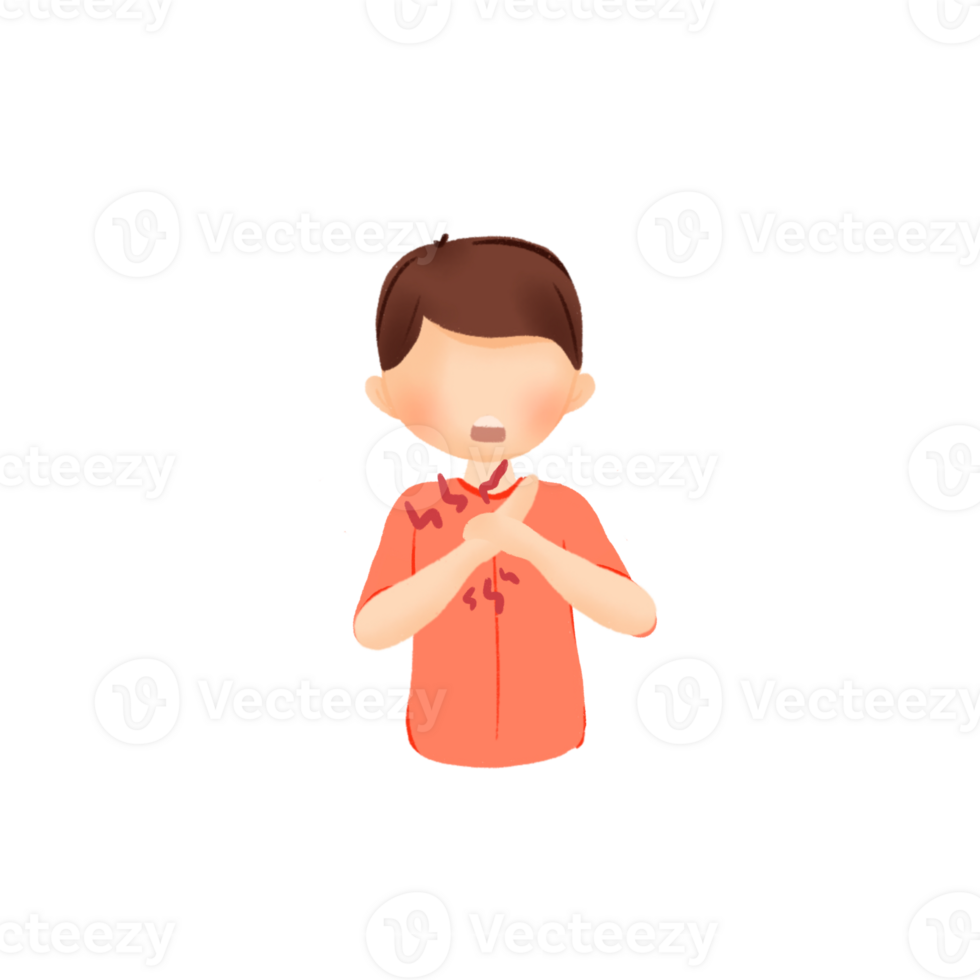 Boy with Joint Pain Flat Medical Illustration png