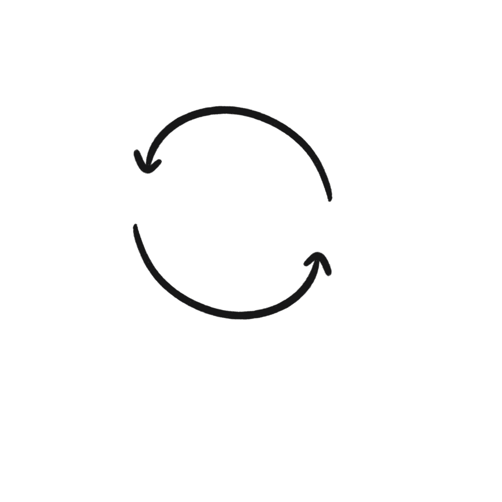 Circular Arrow Hand Drawn Icon png
