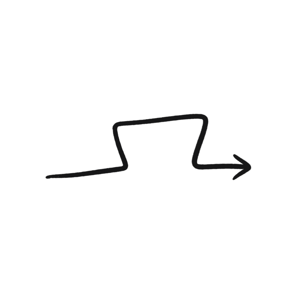 Hand Drawn Zigzag Arrow Right png