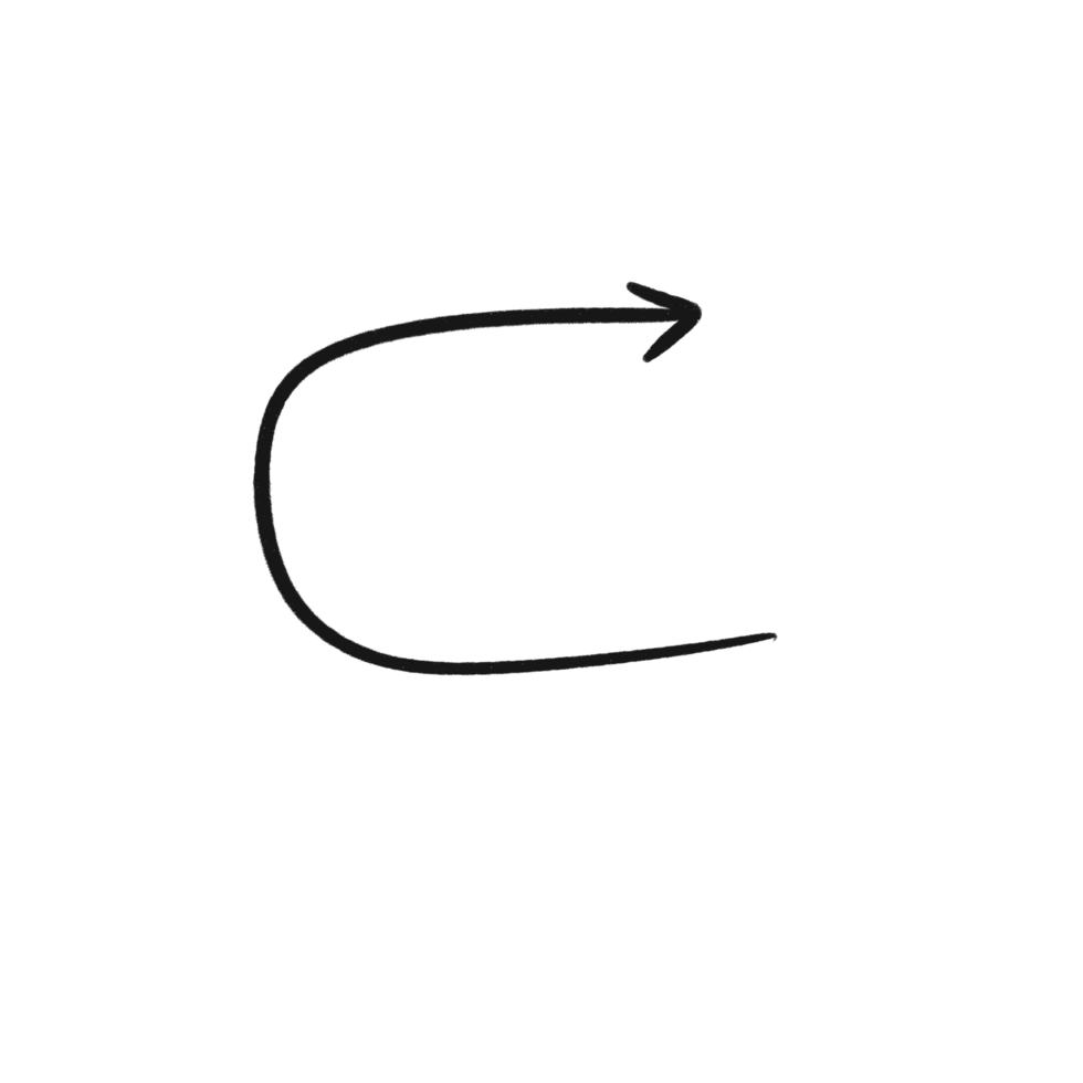 Hand Drawn Curved Arrow Sketch Right Direction Marker png