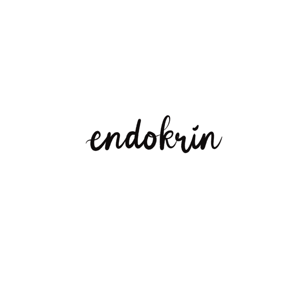 Handwritten Endocrine Lettering Medical Calligraphy on Hormonal System and Glands png