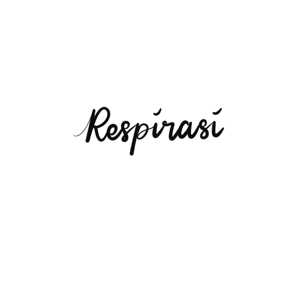 Handwritten Respiration Lettering Educational Calligraphy for Anatomy and Biology png