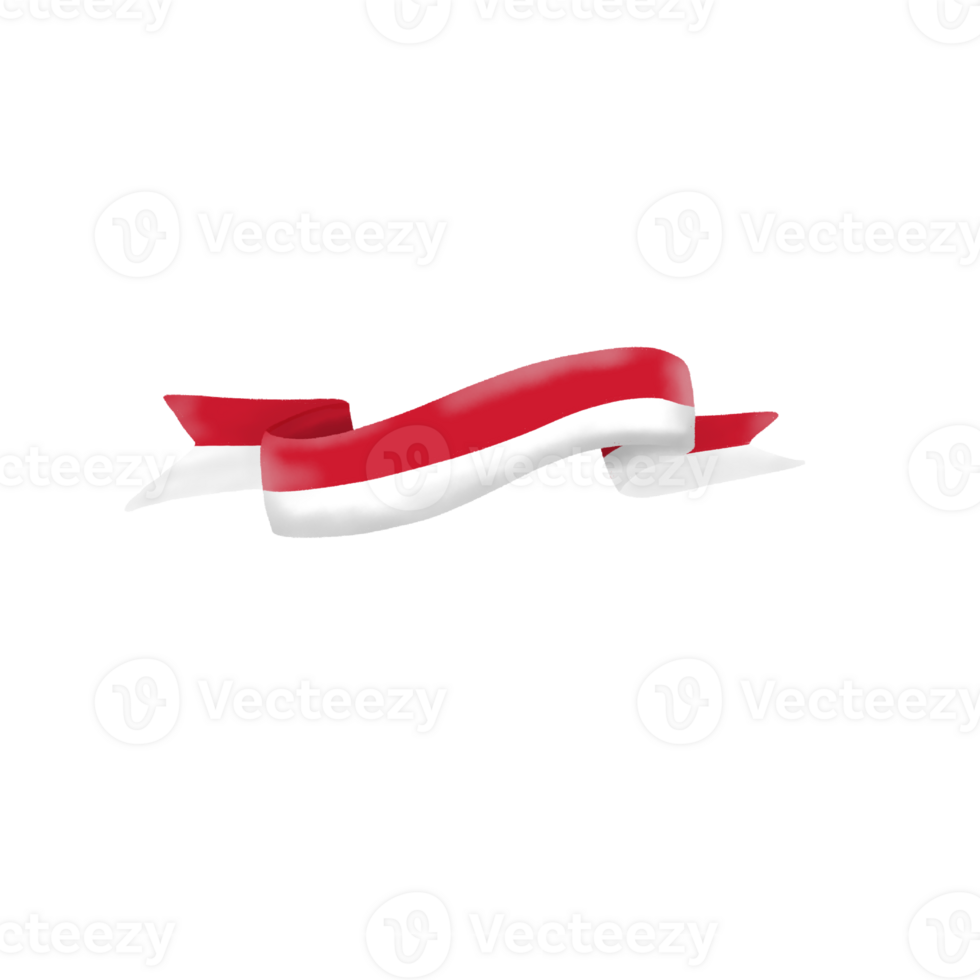 Indonesian Flag Ribbon png