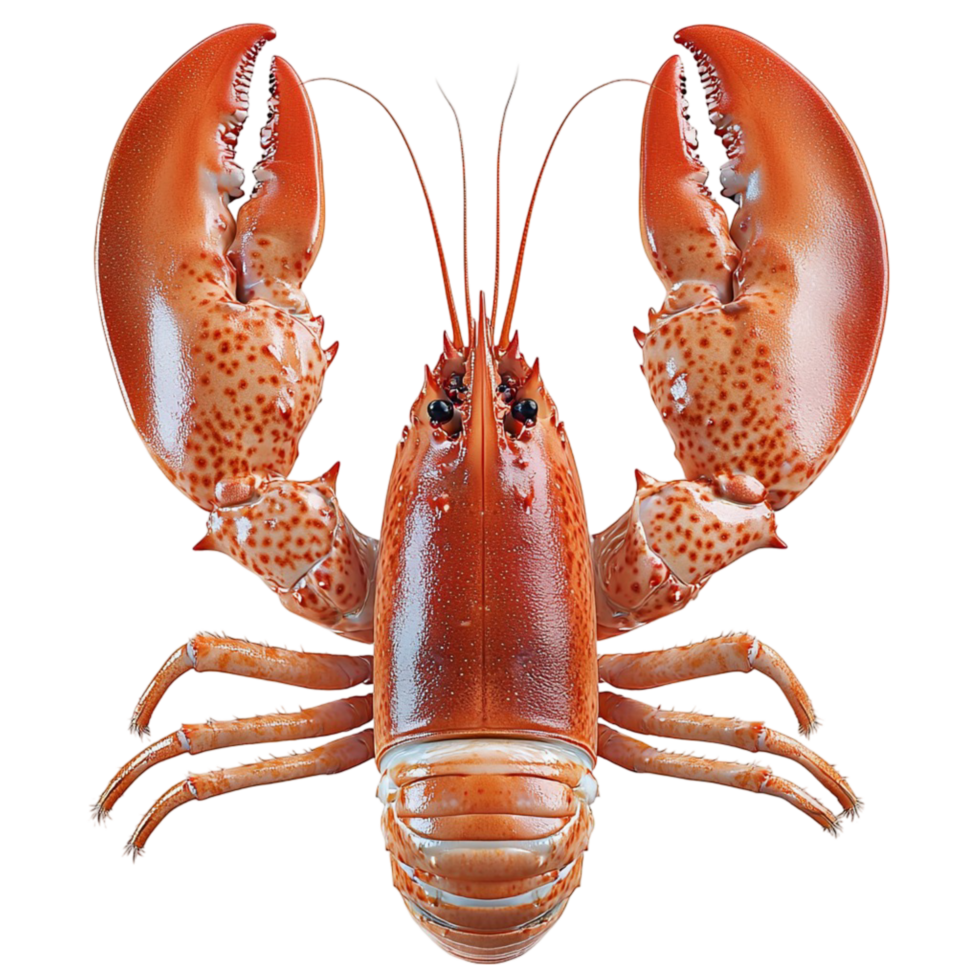 Crawfish or lobster on white background display closeup view png