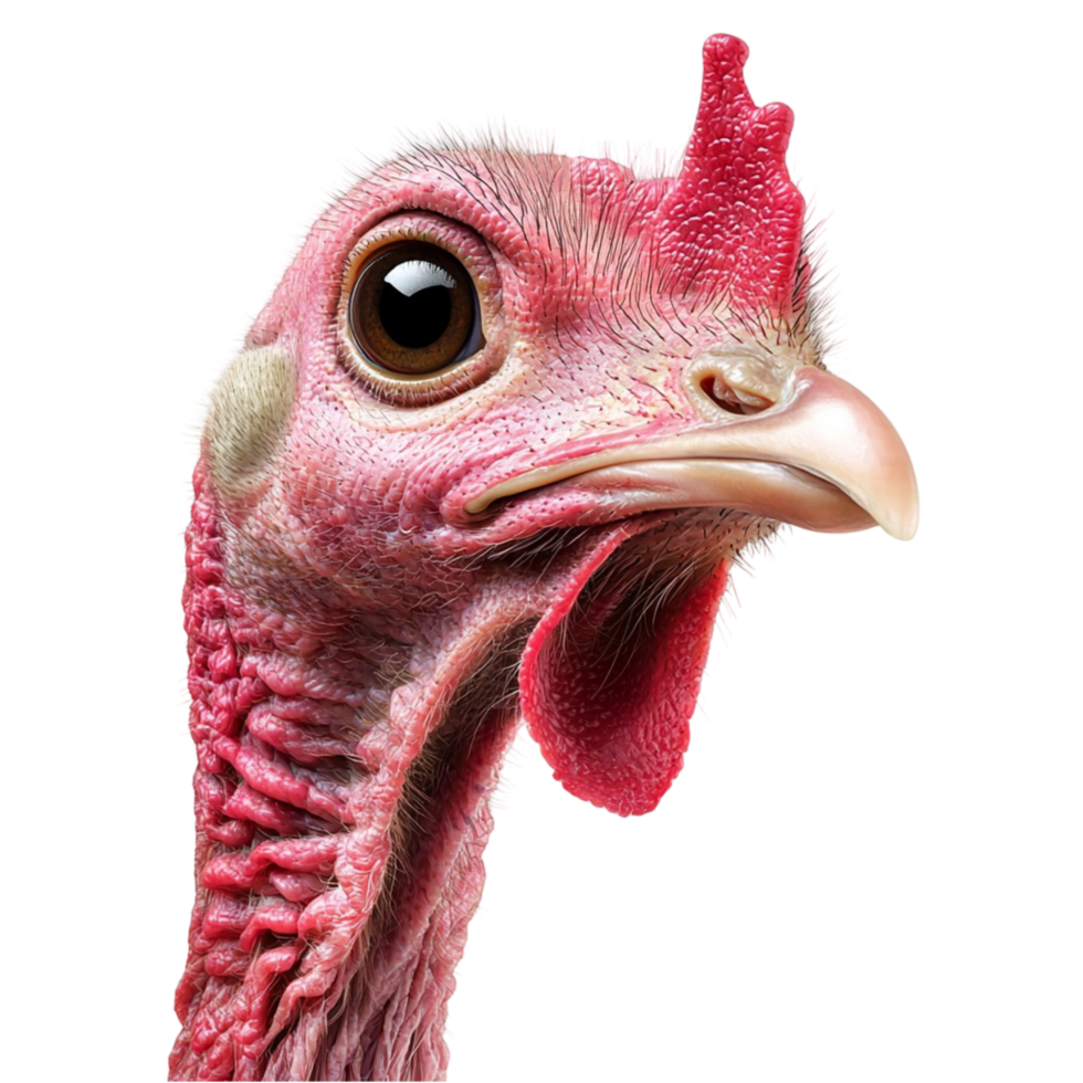 Turkey head on white background display view png