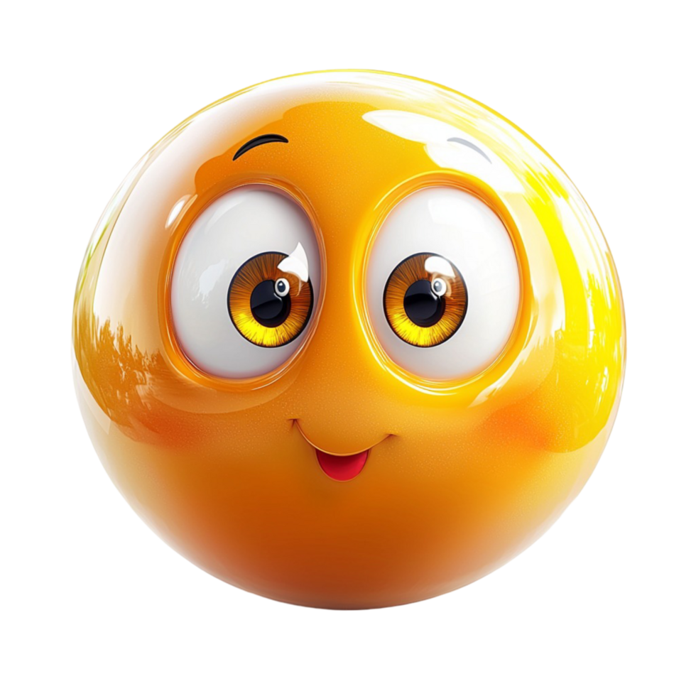 Excited emoji face bursting with laughter expressive png