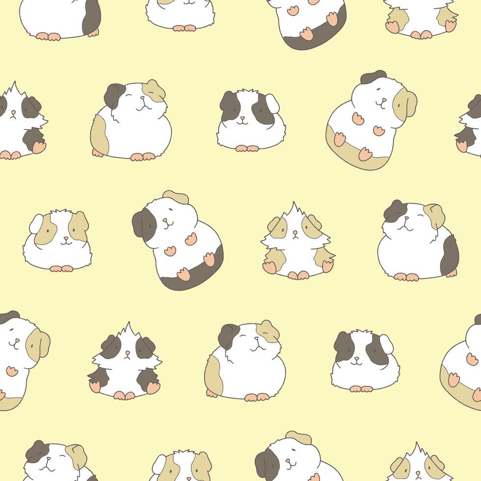 Guinea Pig Seamless Pattern Background for Print Fabric Surface Fashion Wrapping vector