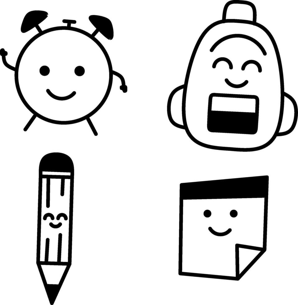 Cute daily items for fun vector