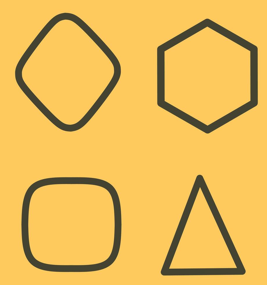 Simple Minimalist Geometric Frame Set vector