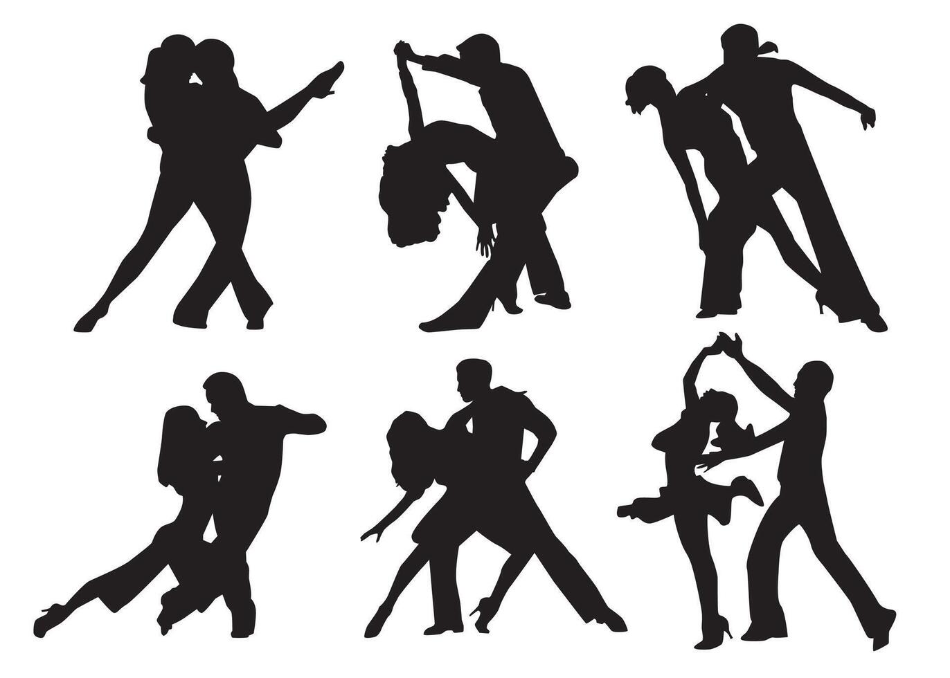 Latin Dance Couple Silhouette vector