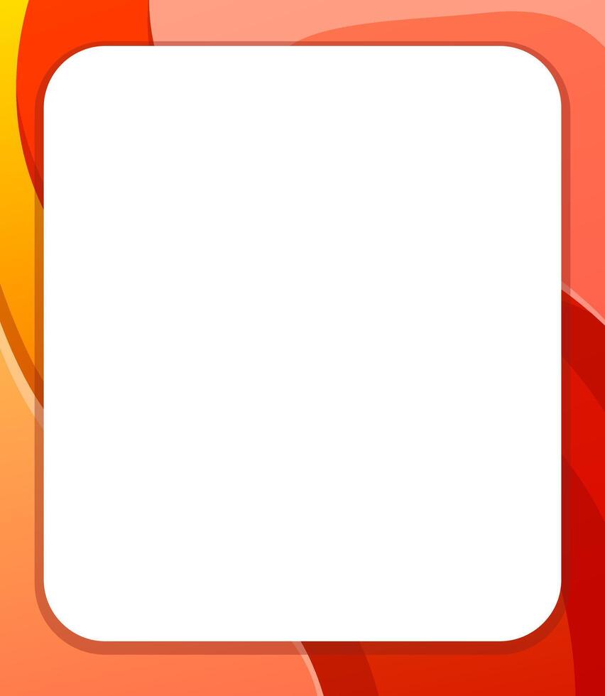 an orange and yellow background with a white square vector