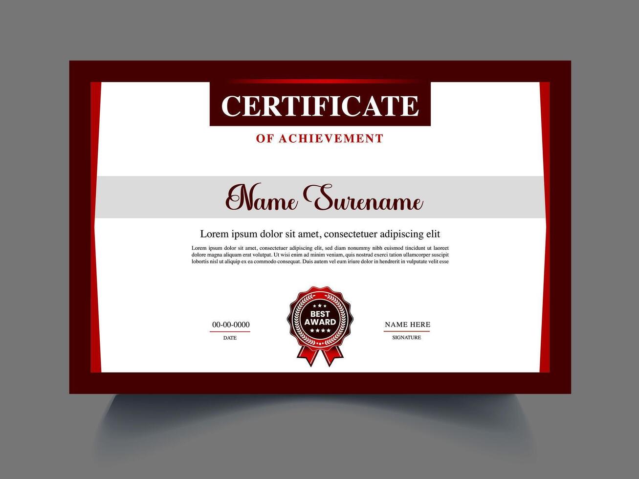 nice unique certificate design vector