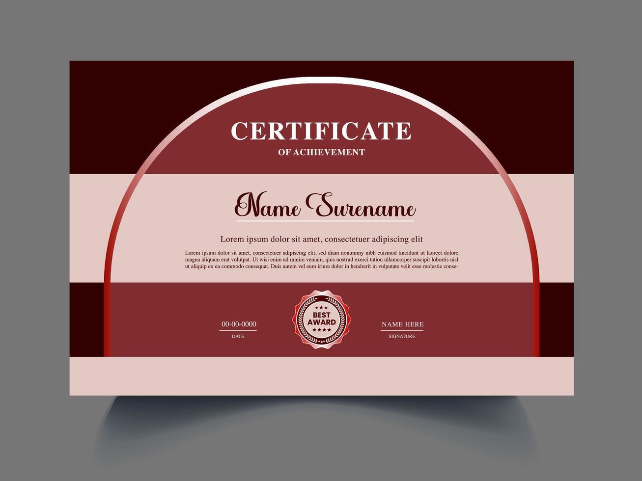 nice unique certificate clean vector