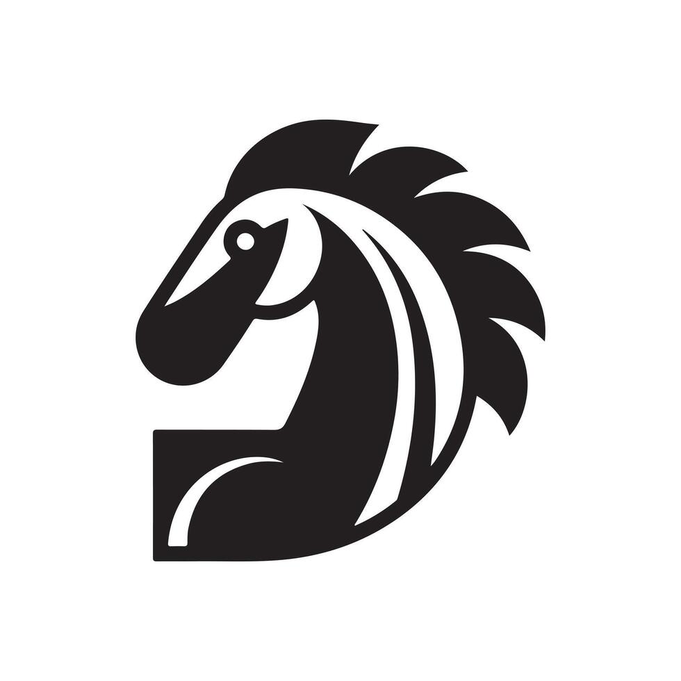 Horse Symbol for Animal, Power, or Chess Related Concepts vector