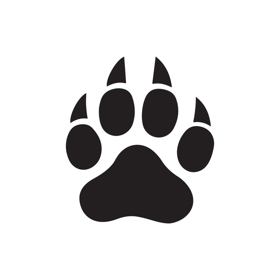 Animal Paw Icon for Wildlife, Tracking, and Nature Themes vector