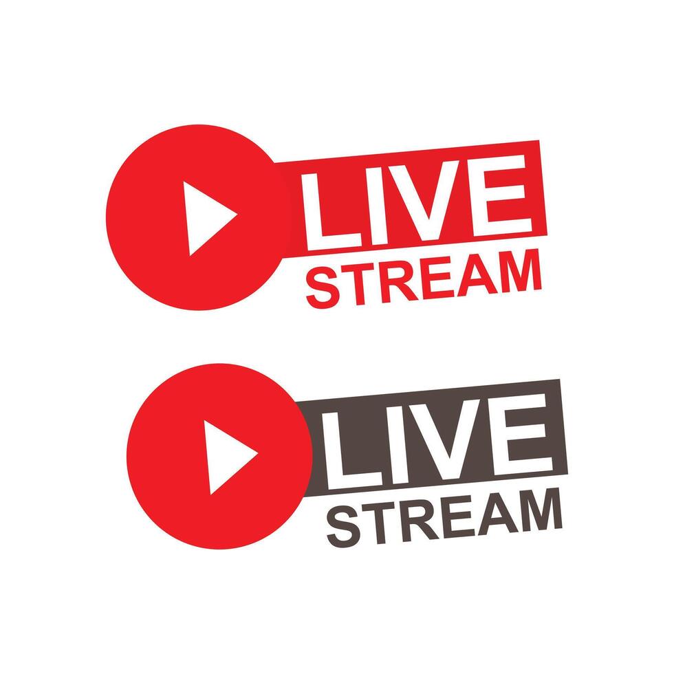 Live Broadcast Symbols for Internet Streaming and Online Shows vector