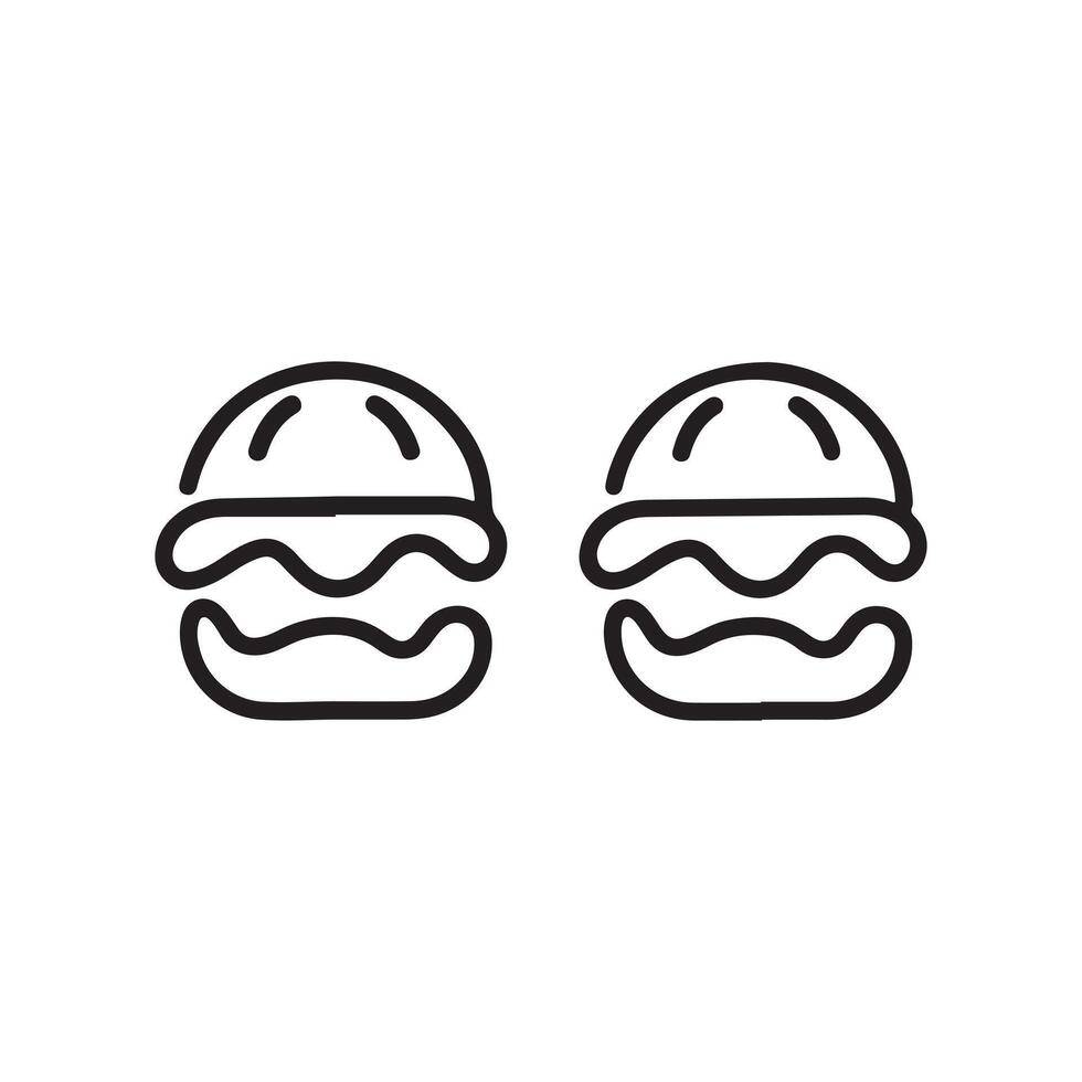 Burger Symbol Set for Food and Fast Meal Concepts vector
