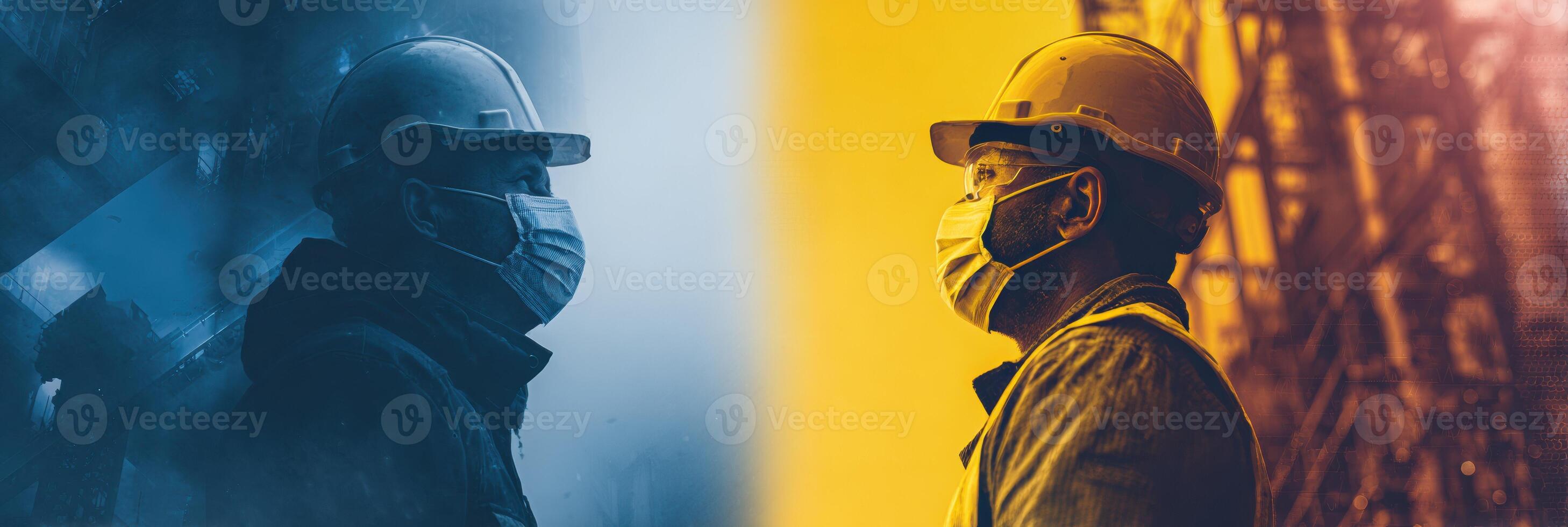 Safety Month Visual Highlights the Balance Between Protection and Freedom in the Workplace During a Construction Project photo